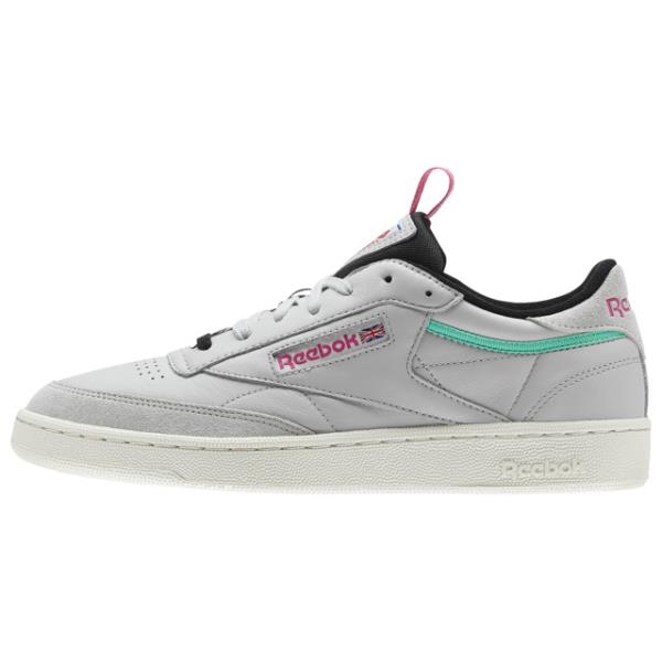 Reebok Teniszcipő Férfi Club C 85 Világos Szürke/Türkiz/Rózsaszín,MIH82059